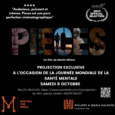 8 octobre : projection du film PIECES (à l&#039;occasion de la Journée mondiale de la santé mentale)